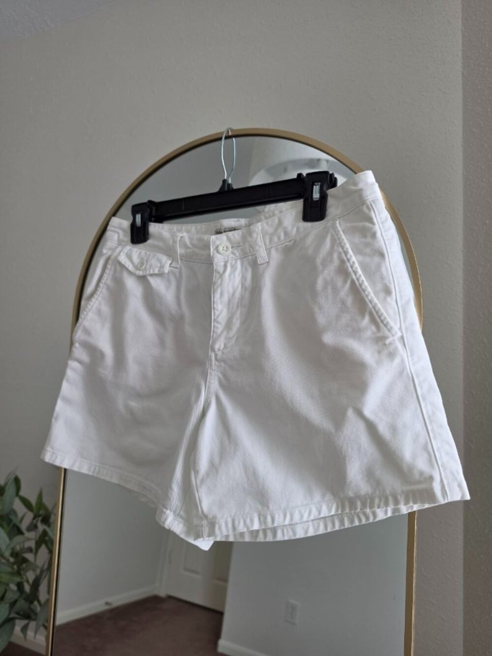Vintage Polo Jeans Ralph Lauren White Cotton Twill Shorts Size 6 Y2K - Picture 2 of 9